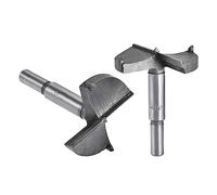 MACHSWON 2 PCS Forstner Drill Bits Tungsten Carbide Wood Hole Saw Opener Drill Bit 55mm+60mm Woodworking Drilling Boring Bit Cutter