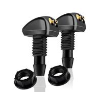 MACHSWON 2 PCS Front Windshield Washer Nozzle Washer Spray Jet, Straight Pillar Truck Automotive Hood Single Hole Kit Compatible for Ford H onda Chrysler Subaru BMW Buick Chevrolet Dodge and More Cars