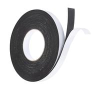 MACHSWON 2 Pcs Sealing Foam Tape 10mm Wide 5mm Thick 16.4ft/5m Long, Self-Adhesive EVA Weatherproof Tape for Window, Door Insulation & Automotive Soundproofing
