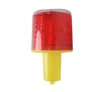 MACHSWON 2 Pcs Solar Warning Light Red LED Strobe Light Emergency Safety Flashing Warning Lamp Night Machinery Industry Alarm Lamp Road Cone Fence Tower Crane Warning Lights Thin Rod Style