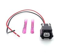 MACHSWON 2-Pin ABS Sensor Connector Plug for Ni-ssan X-Trail and Qashqai, Pre-Wired Female Socket with Heat Shrink Connectors, Durable Black Housing