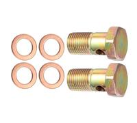 MACHSWON 2 Set Car Banjo Bolt Fitting Brake Adapter Kit with 16mm Washers M16x1.5 Brake Line Thread Single Banjo Bolt