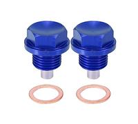 MACHSWON 2 Set M16x1.5 Oil Drain Plug Magnetic Aluminum Alloy Sump Drain Nut Oil Drain Bolt with 2 Washer Car Motorcycle Blue