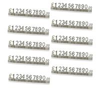 MACHSWON 20 PCS Digital Price Tag 3D Metal Shelving Adjustable GBP ￡ Price Cube Kit for Shop Display Jewelry Watch Shop Office Display Pricemarker Labels Silver