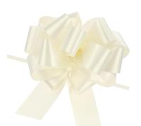 MACHSWON 20pcs 5 Inch Cream White Pull Bow Big Gift Bows Solid Color Plastic Flower for Wedding Car Baskets Presents Christmas Party Decoration