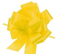 MACHSWON 20pcs 5 Inch Yellow Pull Bow Big Gift Bows Solid Color Plastic Flower for Wedding Car Baskets Presents Christmas Party Decoration