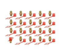 MACHSWON 20Pcs Set M6 Straight Brass Hydraulic Grease Nipple Fittings with Dust Cap