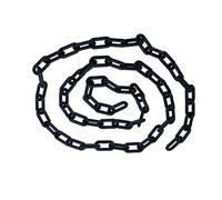 MACHSWON 2m x 10mm Plastic Chains Barrier Safety Plastic Chain Warning Post Road Cone Chain Isolation Chains for Transportation Facility,Decorative Garden Fence Black