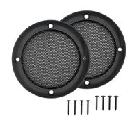 MACHSWON 2PCS 3.5" Black Speaker Grill Cover Car Home Speaker Subwoofer Guard Protector, ABS Plastic Frame with Metal Mesh