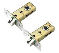 MACHSWON 2PCS 40mm Forked Tubular Mortice Latch with Door Stopper Stainless Steel Door Latch Sprung Lever Door Handles