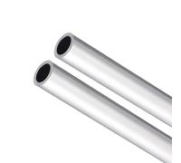 MACHSWON 2Pcs 6063 Aluminum Round Tube 15mm OD 11mm ID 200mm Length Seamless Straight Pipe Tubing for Home Industry DIY Crafts