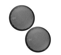 MACHSWON 2pcs 8'' Plastic Audio Speaker Cover Mesh Subwoofer Grill Horn Guard Decorative Circle Grille Protector Black for Auto Car