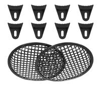 MACHSWON 2pcs Car Audio Speaker Subwoofer Cover Metal Mesh Grill Horn Guard 8 Inch Black