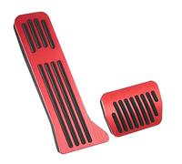MACHSWON 2Pcs Car Footrest Pedal Covers Foot Pedal Pads Aluminum Alloy No Drilling Pedal Pads Cover for Mazda 2 3 6 CX-3 CX-5 CX-9 Red