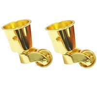 MACHSWON 2PCS Polished Antique Cup Type Casters Solid Brass High Load Capacity Universal Furniture Castors for Furniture Suits Beds Armchairs Gold