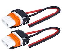 MACHSWON 2x 9005 HB3 Headlight Bulb Socket Connector Wire, 12 / 24V Ceramic Straight Socket Connector, For Most Cars