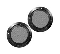 MACHSWON 3.5 Inch Car Speaker Grill Cover Set, Metal Mesh Woofer Horn Guard Decorative Circle with ABS Frame, Universal Black Protective Grille - 2PCS