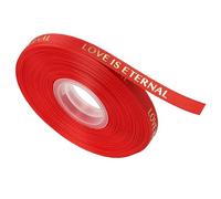 MACHSWON 3/8 Inch Thin Love is Eternal Satin Ribbon 50 Yard Red Ribbons for Gift Wrapping Bouquet Valentine Wedding Party Decoration
