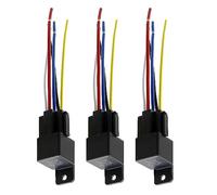 MACHSWON 3 Pcs JD2912 5 Pin DC 48V 40A Relay Multi-Purpose Automotive Relay Heavy Duty Standard Relay for Car Motor, Auto Universal Replacement Accessories with Harness