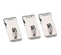 MACHSWON 3 Pcs Stainless Steel Padlock Hasp 5 inch Door Latch Padlock Catch for Door Window Cabinet Pet Cage Crate Fitting Accessories