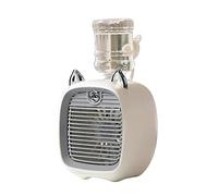 MACHSWON 3 Speeds Portable Cooler Fan Gray, 190ml Evaporative Mini Air Conditioner, USB Rechargeable Personal Air Cooler Fan with Humidifier for Room Bedroom Office Desk