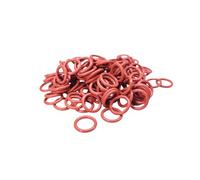 MACHSWON 30 Pcs Silicone O-Rings Gasket Rings Seal Grommets Gasket 13mm OD 10mm ID 1.5mm Width Silicone Washer Round Sealing Ring Red
