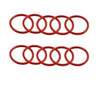 MACHSWON 30 Pcs Silicone O-Rings Gasket Rings Seal Grommets Gasket 38mm OD 35mm ID 1.5mm Width Silicone Washer Round Sealing Ring Red