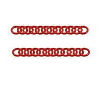 MACHSWON 30 Pcs Silicone O-Rings Gasket Rings Seal Grommets Gasket 7mm OD 5mm ID 1mm Width Silicone Washer Round Sealing Ring Red