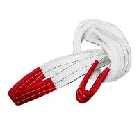 MACHSWON 3M Flat Polyester Lift Sling Strap, 1 Ton Load Capacity, White, Compatible with Trailer, Truck
