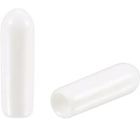 MACHSWON 3mm Rubber End Caps Vinyl Round End Cap Cover End Safety Cover,White,100pcs