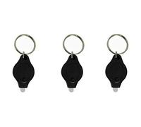 MACHSWON 3PCS Mini Keychain Torches Flashlight UV Money Checker Key-Chain LED Money Detector Light Key Ring Light Torch Black