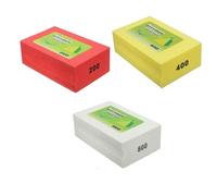 MACHSWON 3PCS Sanding Blocks Diamond Hand Polishing Pad Kit 200 Grit+400 Grit+800 Grit Grinding Electroplated Hand-Held Pads Block for Granite Marble Glass Grinding