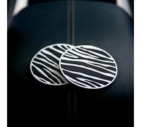 MACHSWON 4 Pack Cup Holder Car Coasters Absorbent Ceramic Car Cup Holder Coasters Cute Car Accessories 2.5 Inches Finger Notches and Cork Base Black and White Zebra Pattern Cup Holder