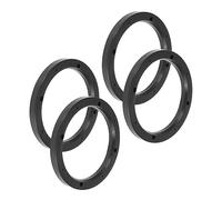MACHSWON 4pcs Car Universal Speaker Spacer Plastic Adapter Bracket Ring 145mm ID Black Hollow for 6.5 Inch