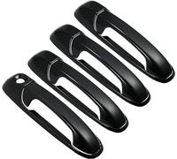 MACHSWON 4pcs Exterior Side Door Handle Cover Trim for Dodge for Ram 1500 2500 3500 02-08 Gloss Black ABS Door Pull Handle Trim for Dodge Dakota 05-11 Outer Door Handle Cover Decoration