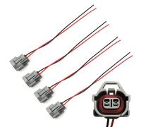 MACHSWON 4Pcs Fuel Injector Connector Electrical Pigtail Plug Replacement for Maz-da, Mit-subi-shi, Ni-ssan, Su-ba-ru, To-yo-ta