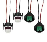 MACHSWON 4PCS H11 H8 880 Ceramic Female & OEM Wiring Harness Connector Fit for Headlight LED Bulb Retrofit Pigtail Replace Fog Light Headlamp Wire Socket Kit