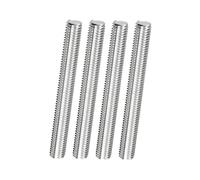 MACHSWON 4Pcs M12 x 100mm Fully Threaded Rod, 304 Stainless Steel Right Hand Long Threaded Screw Rods Fasteners Bars Studs