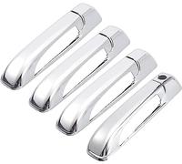 MACHSWON 4pcs Outer Side Door Handle Cover for Dodge for Ram 1500 2500 3500 2010-2018 for Jeep Commander Grand Cherokee 2006-2010 Chrome Plated ABS Exterior Door Handle Trim Silver