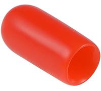 MACHSWON 5.5mm Rubber End Caps Vinyl Round End Cap Cover End Safety Cover,Red,200pcs