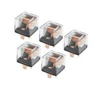 MACHSWON 5 Pcs 5-Pin 12 Volt Automotive Relay Kit, Waterproof Transparent Housing SPDT Relays, 60 Amp JD1914 Universal Fit for Car Truck SUV Horn Fan Light Switch Wiring