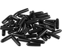 MACHSWON 50pcs Rubber End Caps 2mm ID, Vinyl Round End Cap Cover Screw Thread Protectors Tube Bolt Cap for protection of Screws Tubes Cables Wires, etc