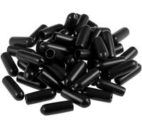 MACHSWON 50pcs Rubber End Caps 3.5mm ID, Vinyl Round End Cap Cover Screw Thread Protectors Tube Bolt Cap for protection of Screws Tubes Cables Wires, etc