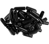 MACHSWON 50pcs Rubber End Caps 3mm ID, Vinyl Round End Cap Cover Screw Thread Protectors Tube Bolt Cap for protection of Screws Tubes Cables Wires, etc