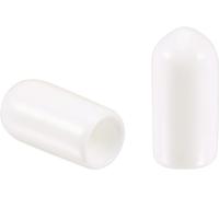 MACHSWON 50pcs Rubber End Caps 5mm ID, Vinyl Round End Cap Cover Screw Thread Protectors Tube Bolt Cap for protection of Screws Tubes Cables Wires, etc