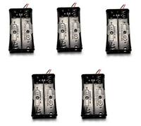 MACHSWON 5pcs 18650 Battery Case Holder 2 Slot Series Batteries Clip Box 3.7V Household Battery Holders