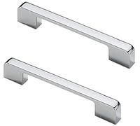 MACHSWON 5pcs Door Handles 96mm Hole Center Bright Chrome American Style Zinc Alloy Drawer Cupboard Wardrobe Door Handle Kitchen Hardware Cabinet Pulls