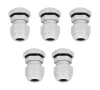 MACHSWON 5Pcs PG9 Cable Gland - Durable Threaded Wire Connector with Locknut for 4-8mm Dia Cable Wire, White