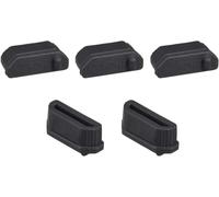 MACHSWON 5Pcs Silicone HDMI Female Port Anti-dust Covers for Desktop Computers Laptops TV Projectors, Anti Dust Plugs Caps Covers Dustproof Protector Black