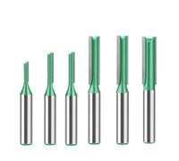 MACHSWON 6 PCS Straight Router Bit Set 8mm Shank,Double Flute Woodworking Milling Cutter Router Bit Sets 3mm 4mm 5mm 6mm 7mm 8mm Cut Diameter Cutting Trimming Cutter Routing Bits